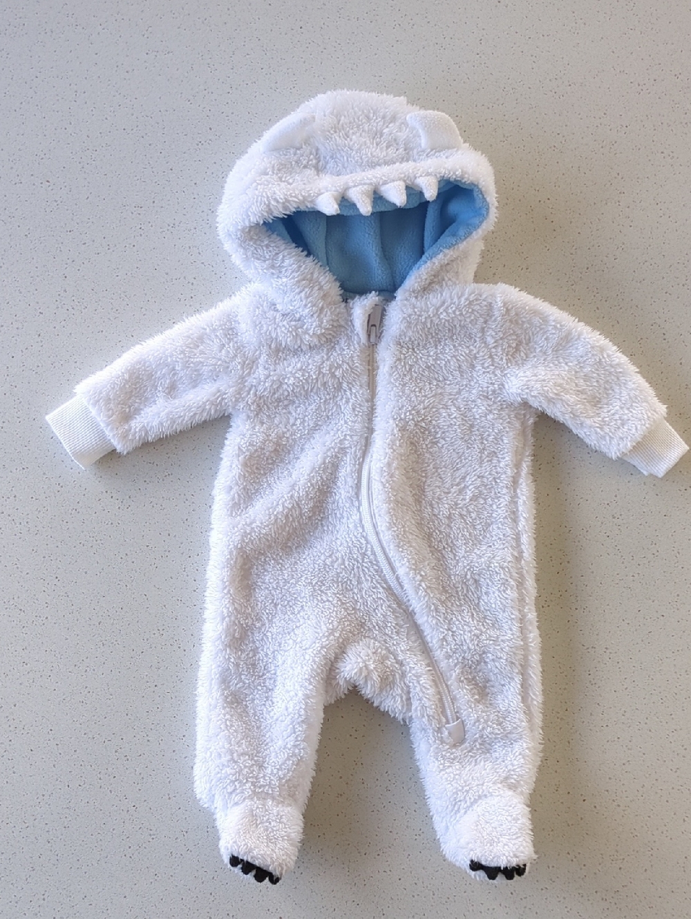 Old Navy Baby Fleece One-Piece with Abominable Snowman Design